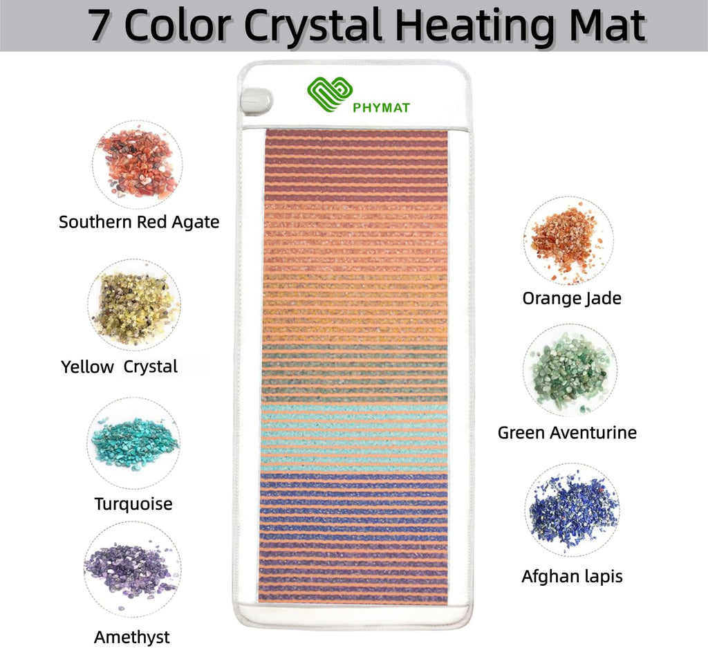 7-Chakra Gemstone Far Infrared Crystal Heating Mat C12374