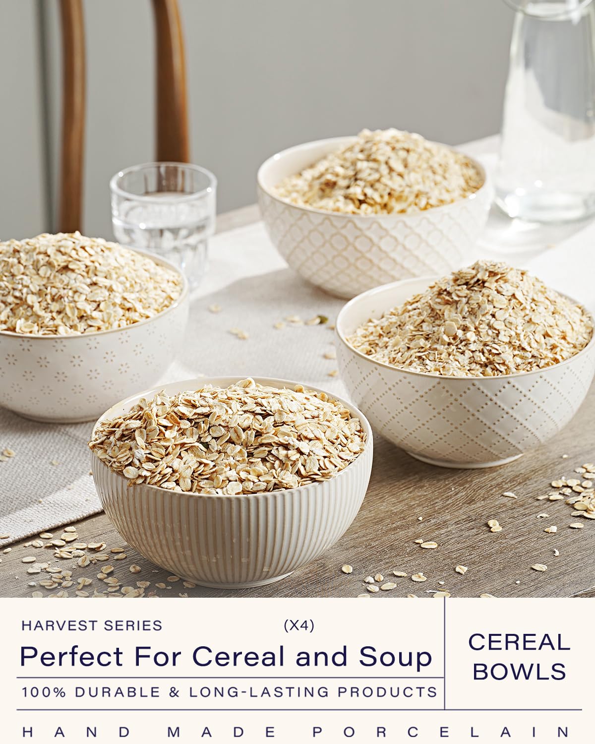 Ceramic Soup Bowls Set of 4 6.1 inch 30 oz W535720