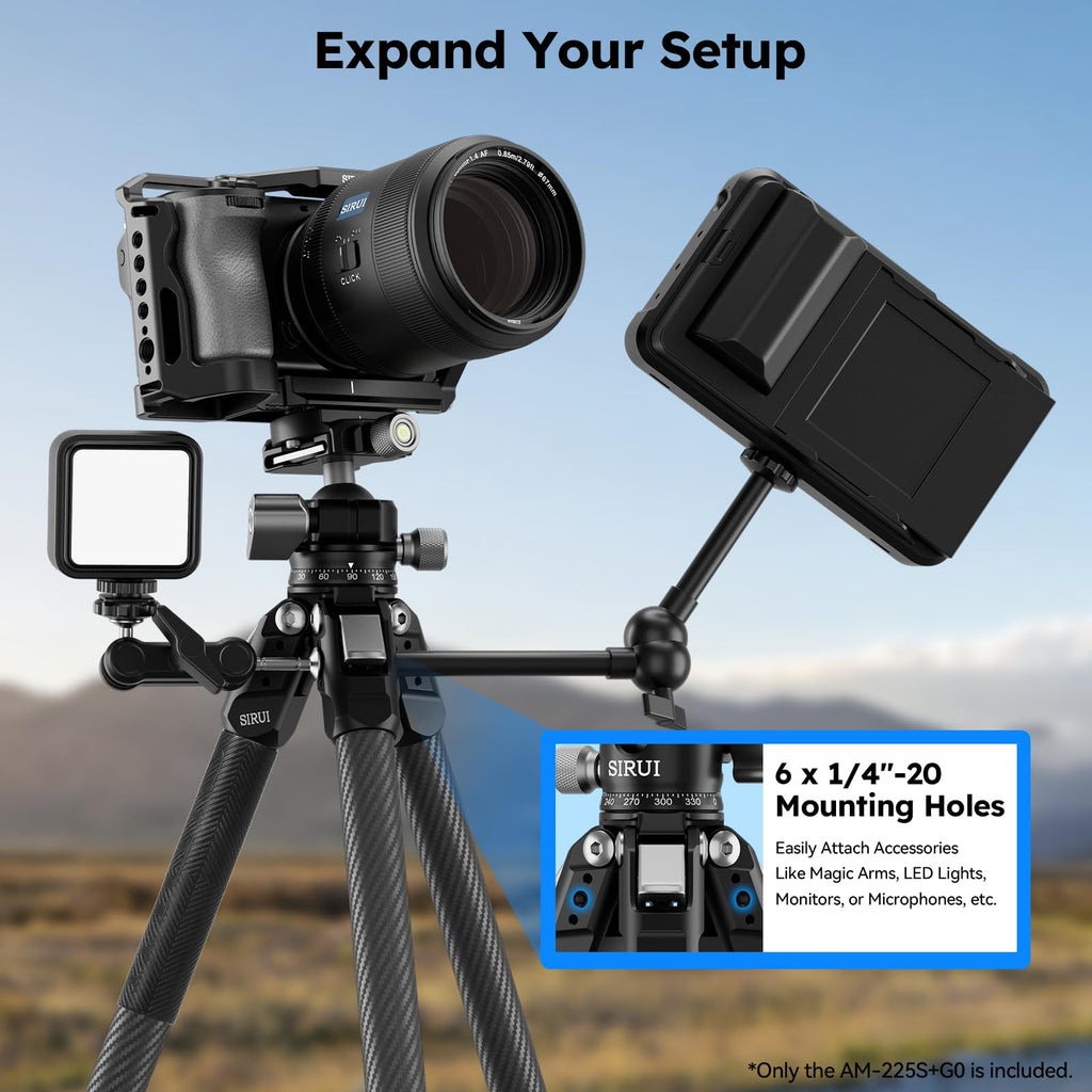 Carbon Fiber Travel Tripod with Quick Release Plate O68073