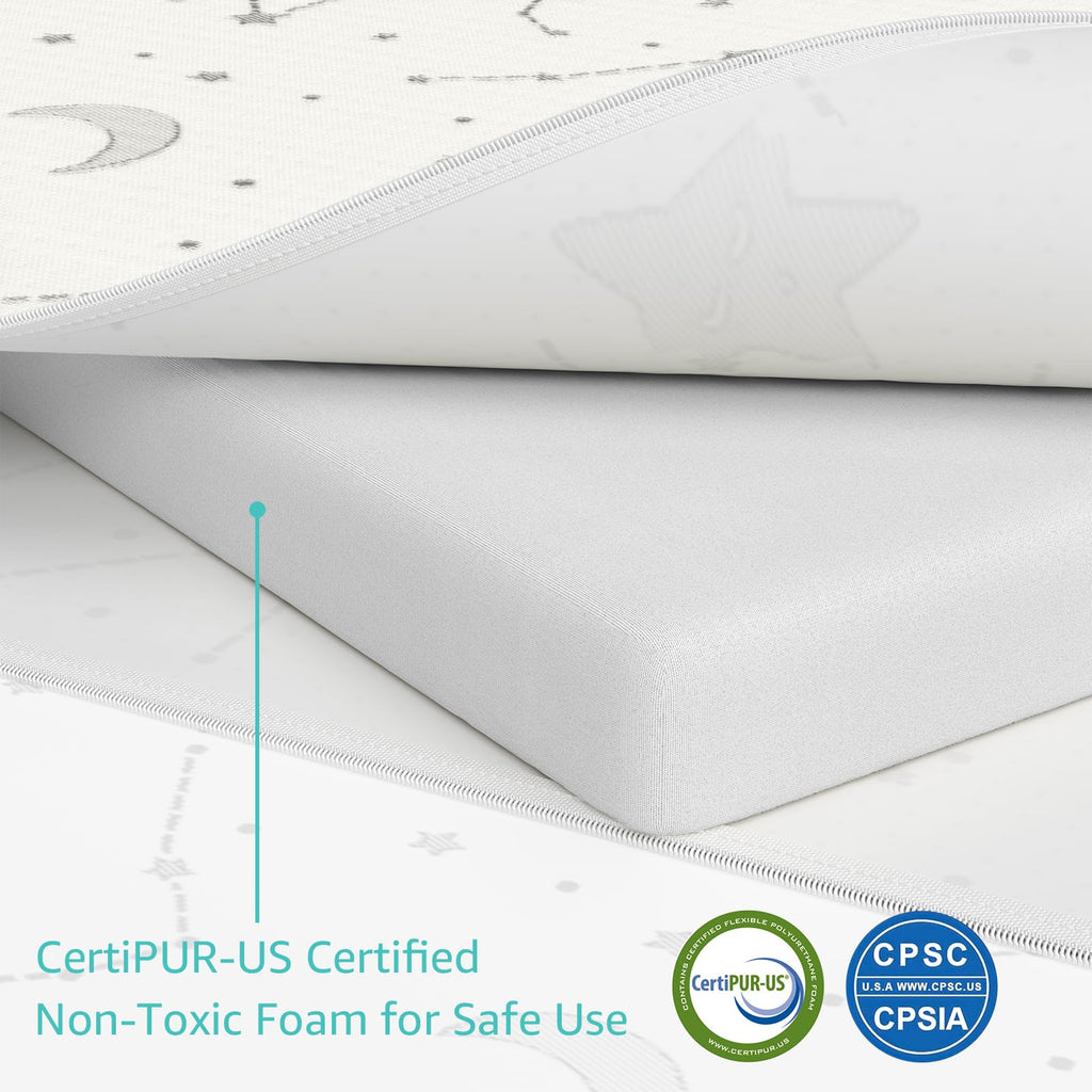 Bamboo Breathable 38x26 Waterproof Baby Mattress Topper with Strap H926776