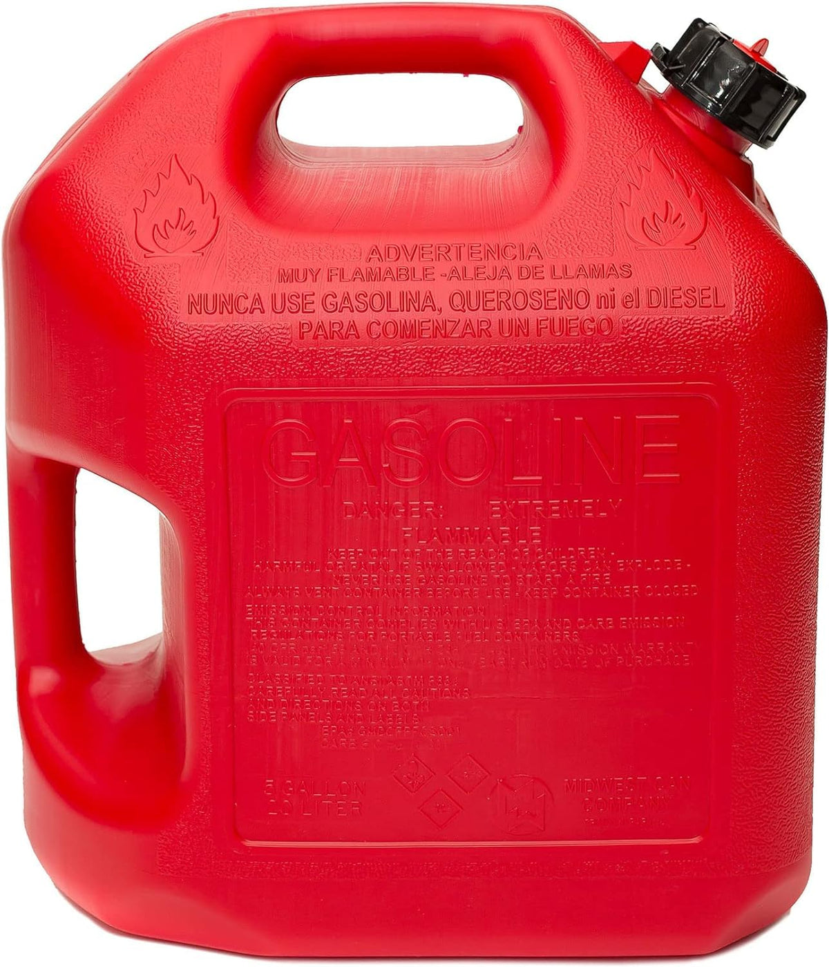 5 Gallon Gas Can Fuel Container with Spout 2 Pack Q613612