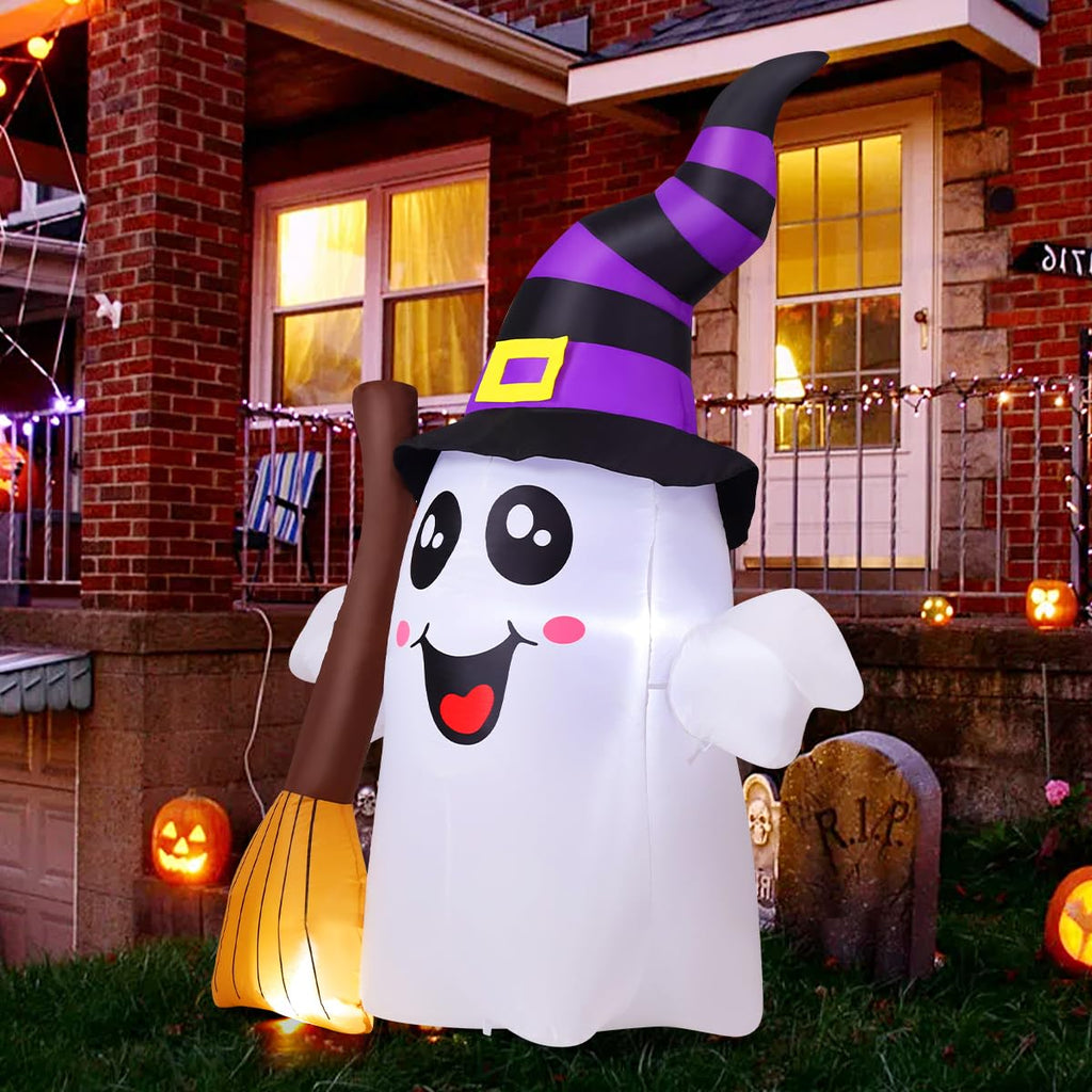 6.2 FT Halloween Inflatables Ghost with Built-in LEDs O9762