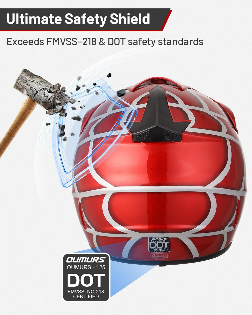 Youth DOT Approved Full Face Motocross Helmet X809774