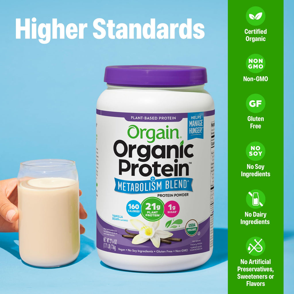 Organic Vegan Protein Powder Vanilla 1.71lb D5440