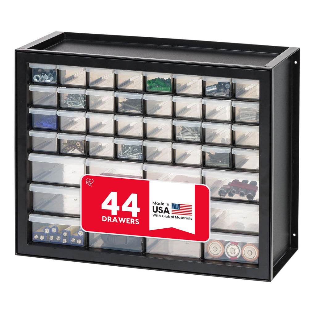 Black 44-Drawer Small Parts Storage Cabinet U380