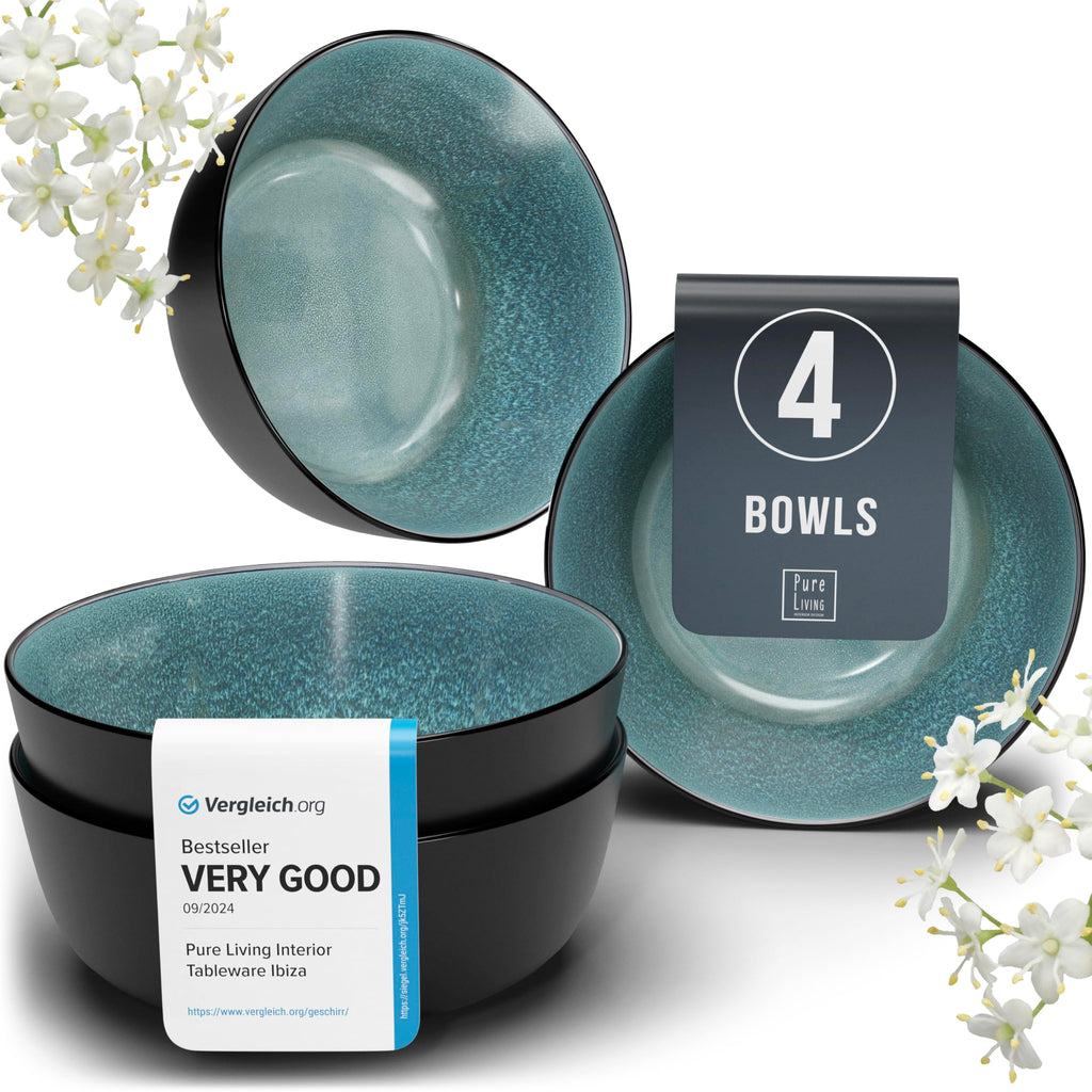Stoneware Cereal Bowls Set of 4, 27 oz Ceramic Soup Bowl I907813
