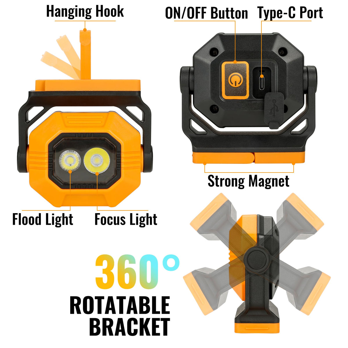 Rechargeable Magnetic Work Light 2 Pack K366719