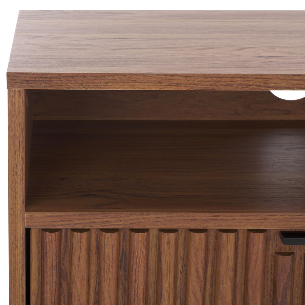 Walnut Brown Black 2 Drawer TV Stand V741612
