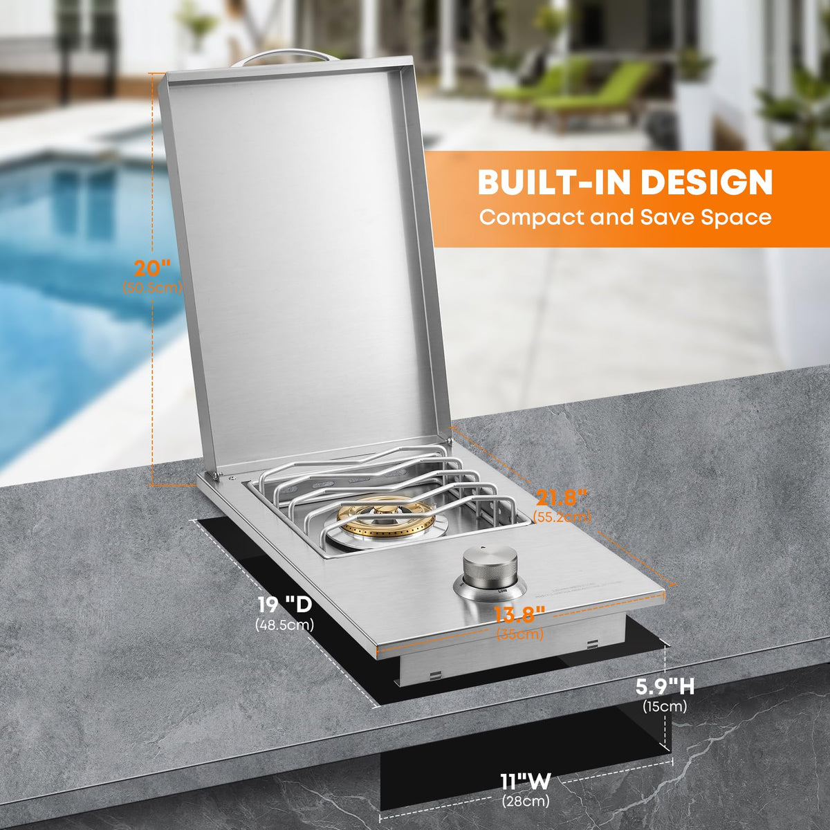 Built-In Single Side Burner M745