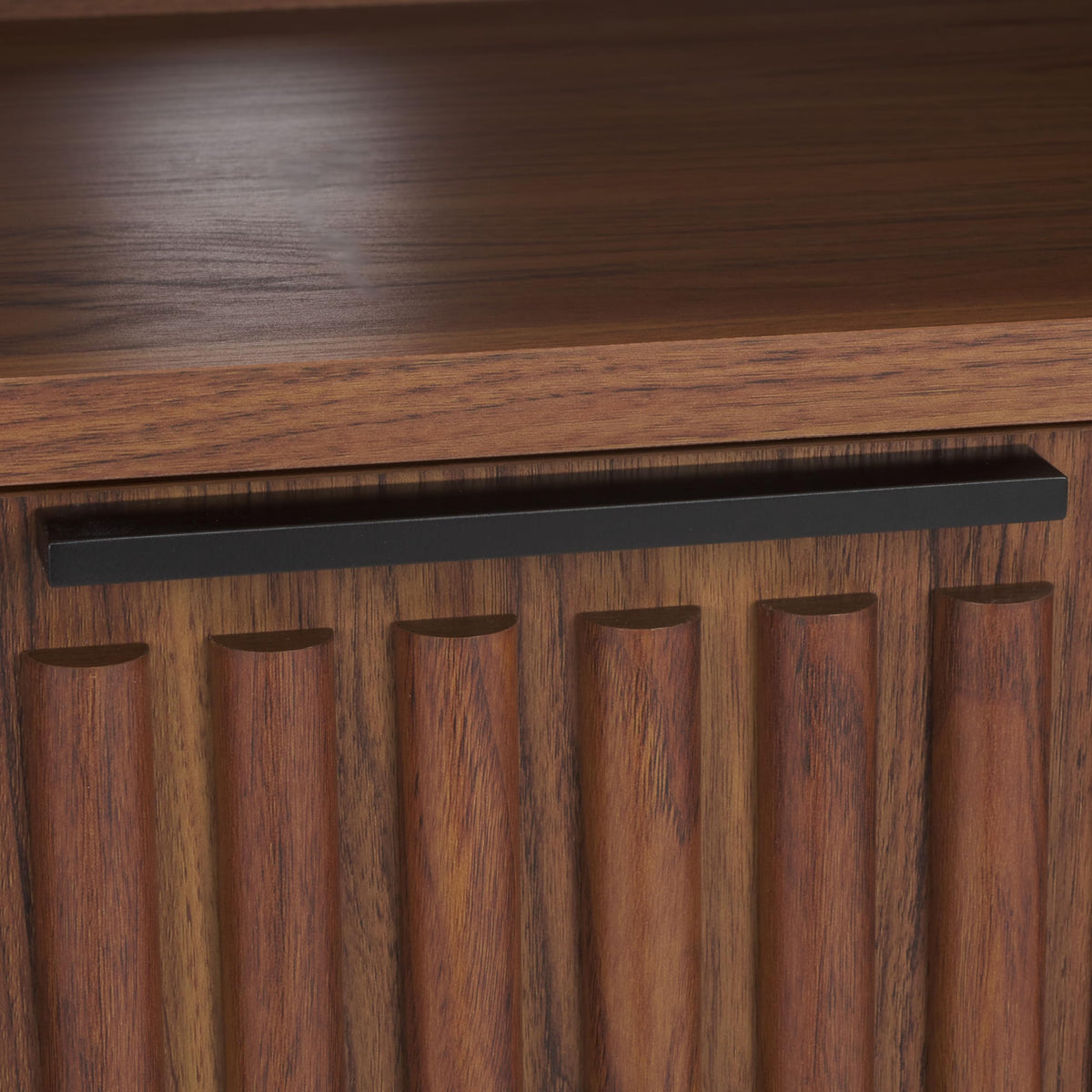 Walnut Brown Black 2 Drawer TV Stand V741612