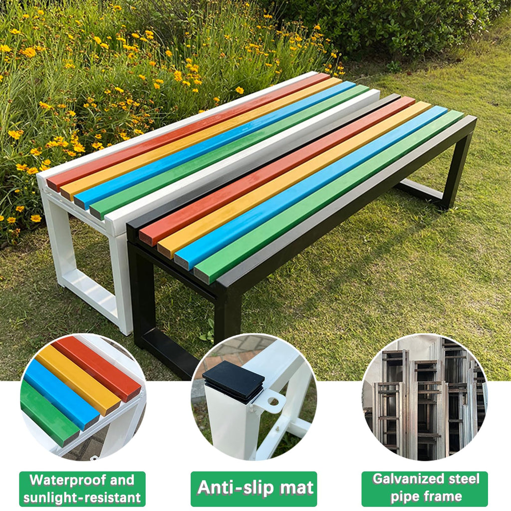 Weatherproof Metal Garden Bench 150 × 40 × 45 cm Q105