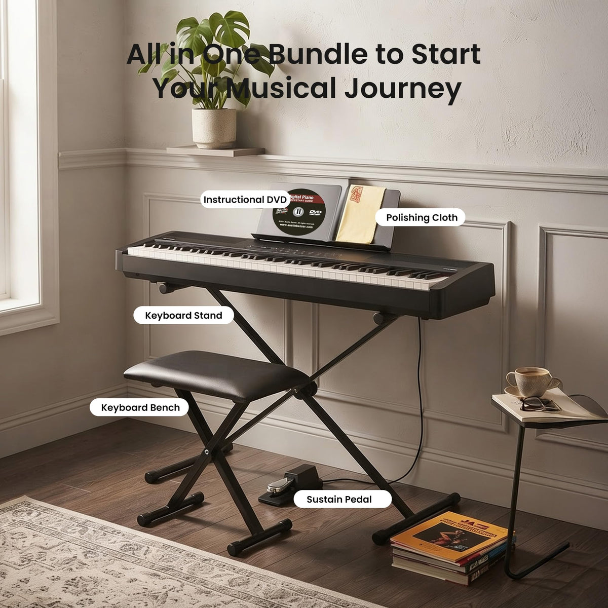 88-Key Digital Piano Black V934879