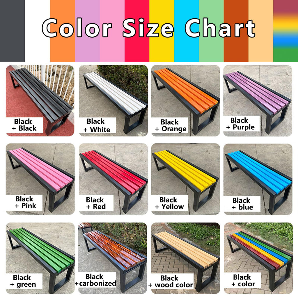 Weatherproof Metal Garden Bench 150 × 40 × 45 cm Q105