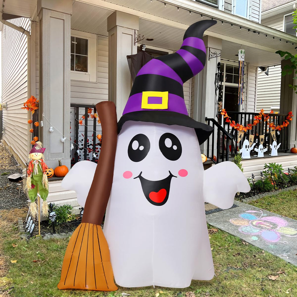 6.2 FT Halloween Inflatables Ghost with Built-in LEDs O9762