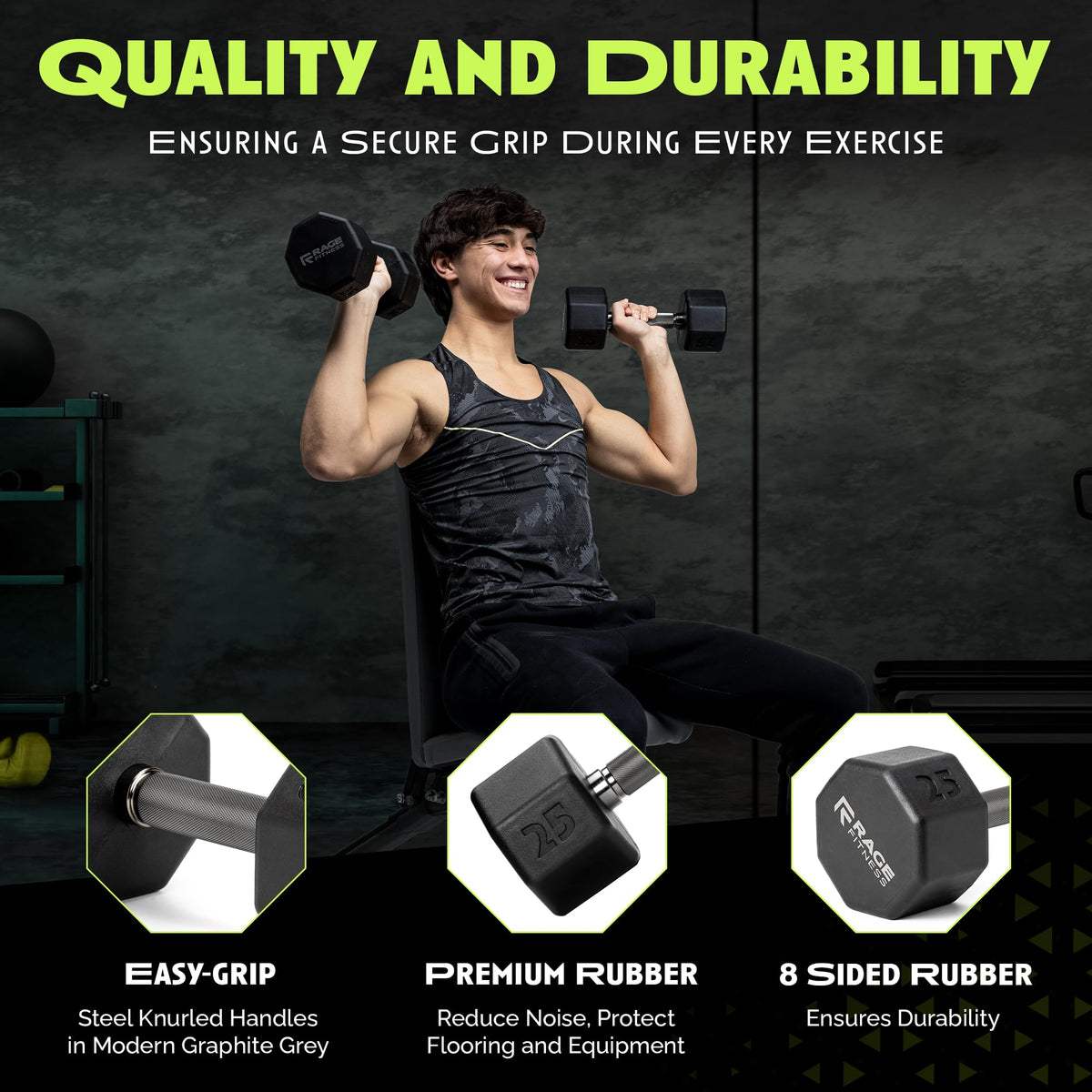 Rubber Coated Dumbbell C98950