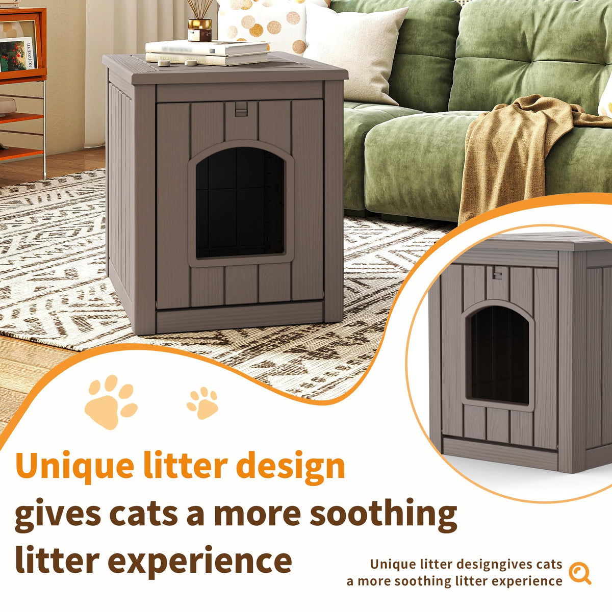 Gray Outdoor Cat House P5771