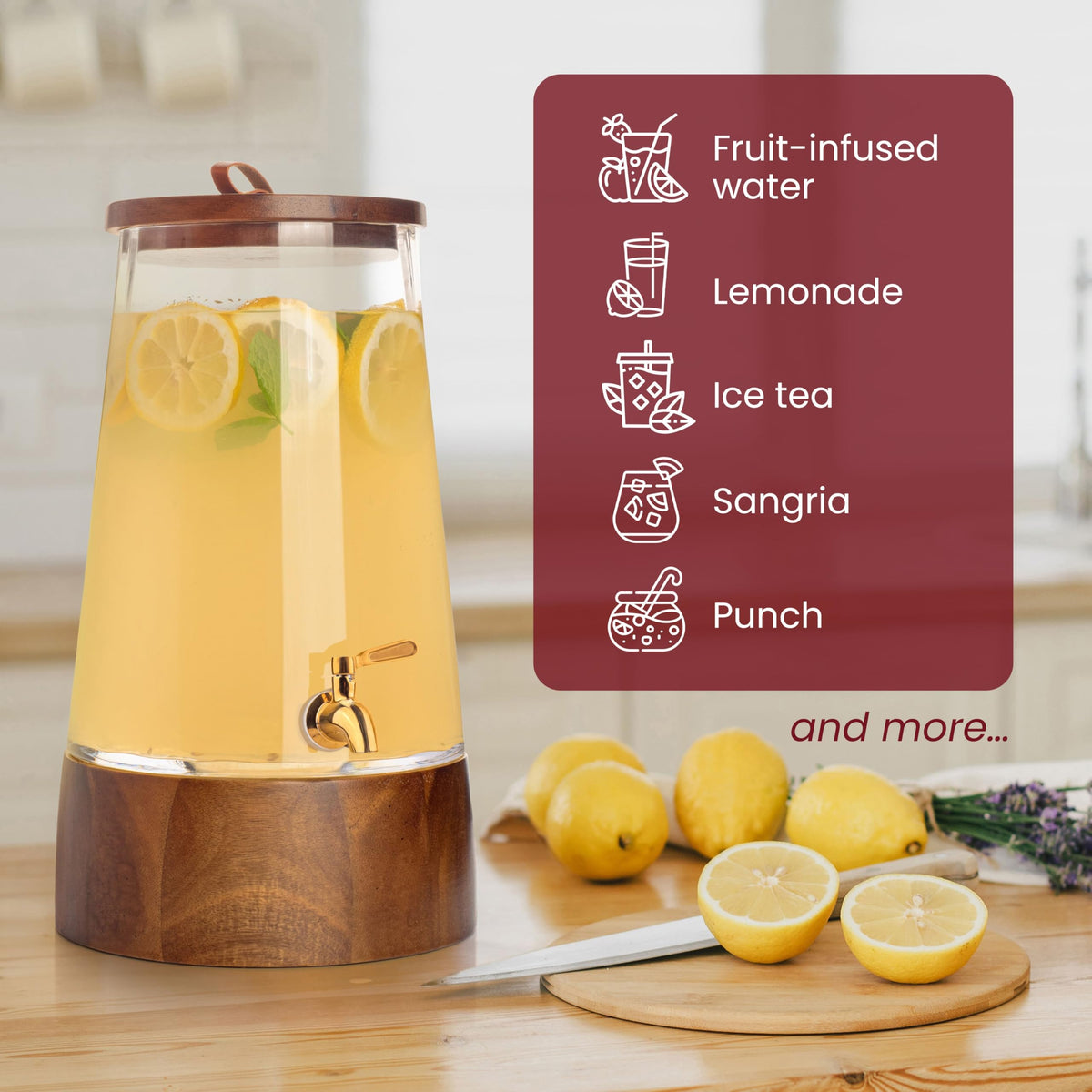 Glass Drink Dispenser with Spigot X78735