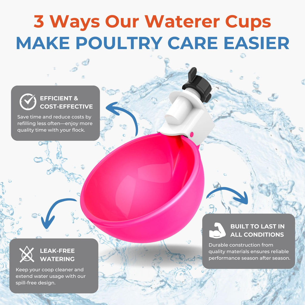 Automatic Chicken Waterer Cups 5 Pack R387