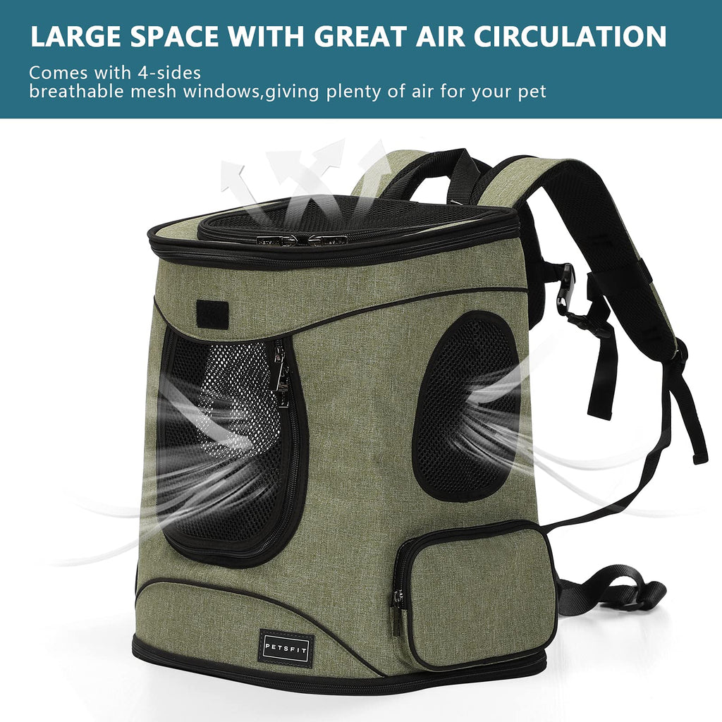 Dog and Cat Backpack Carrier, Up to 18 lb W32859