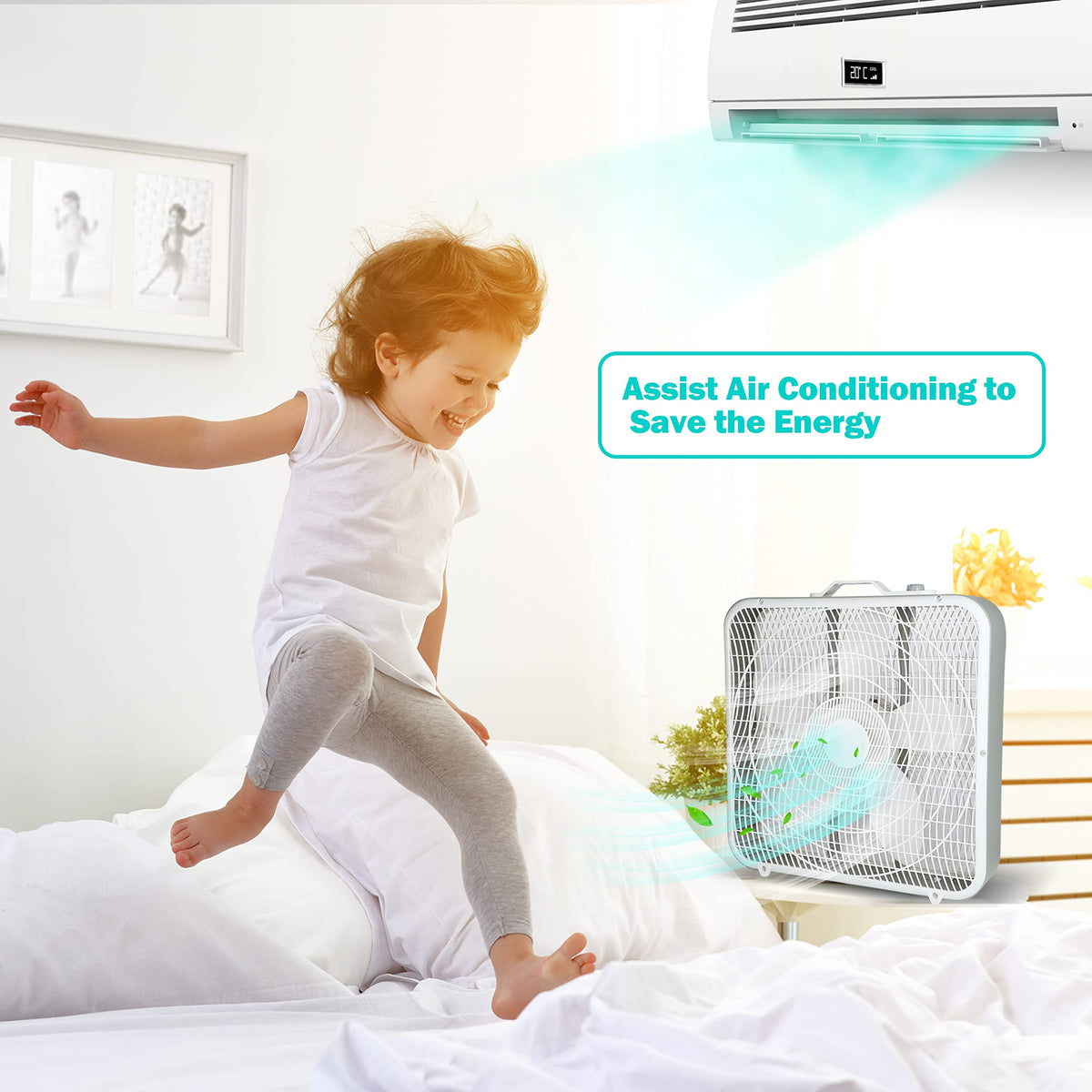 20'' 3-Speed Box Fan with Carry Handle I69230