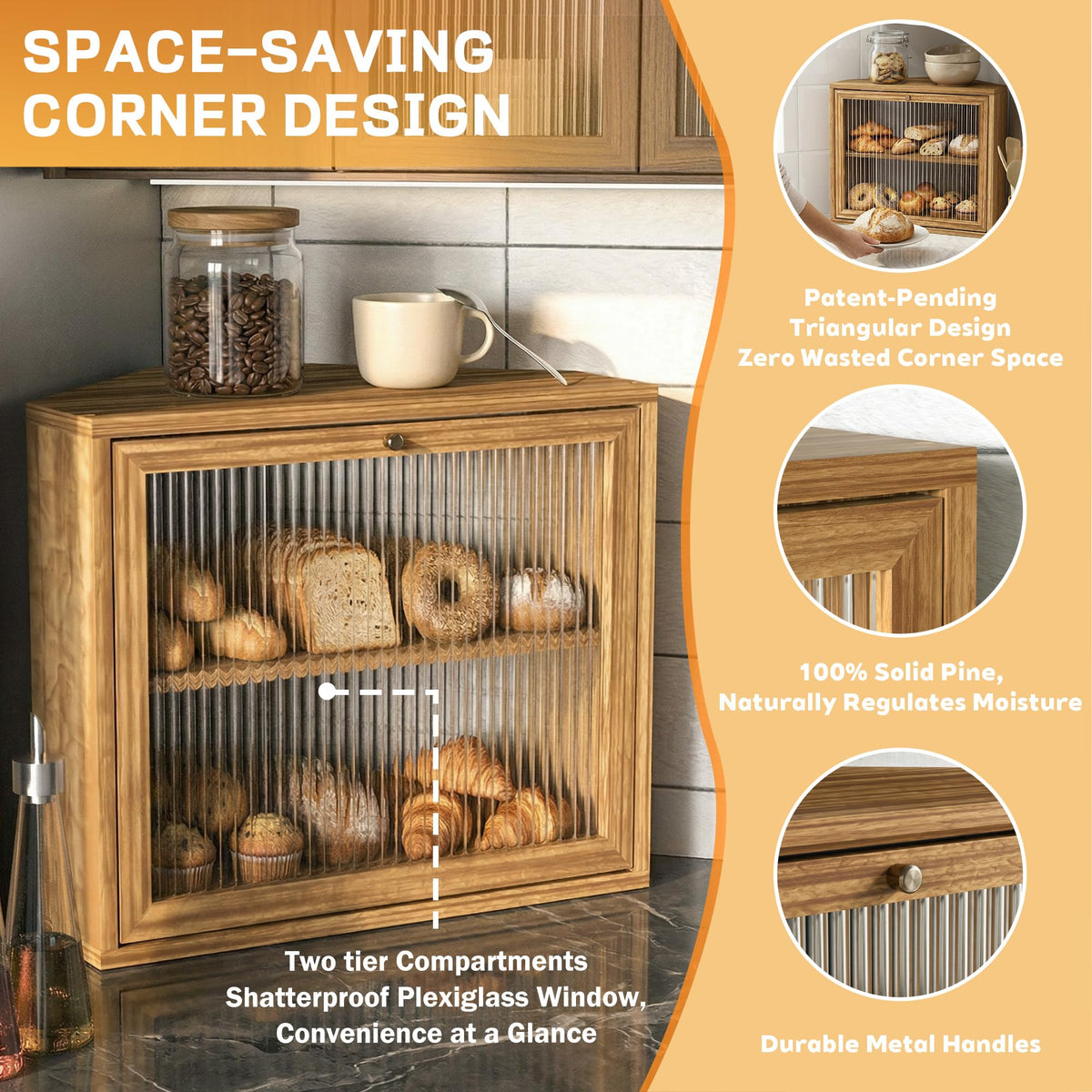 Double Layer Bread Box K3603