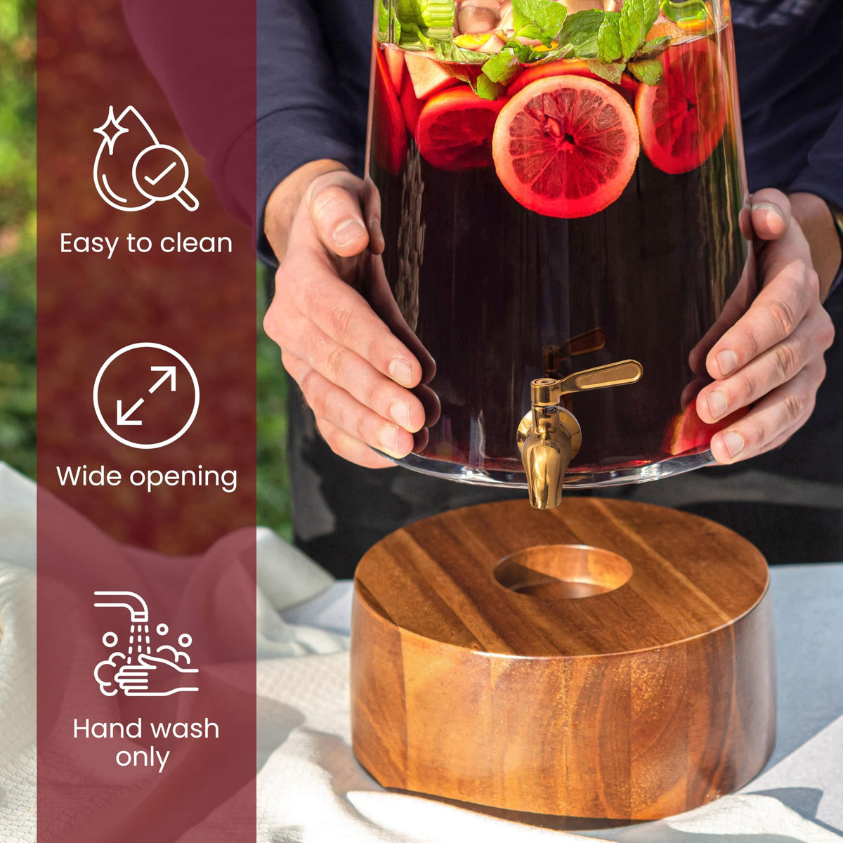 Glass Drink Dispenser with Spigot X78735