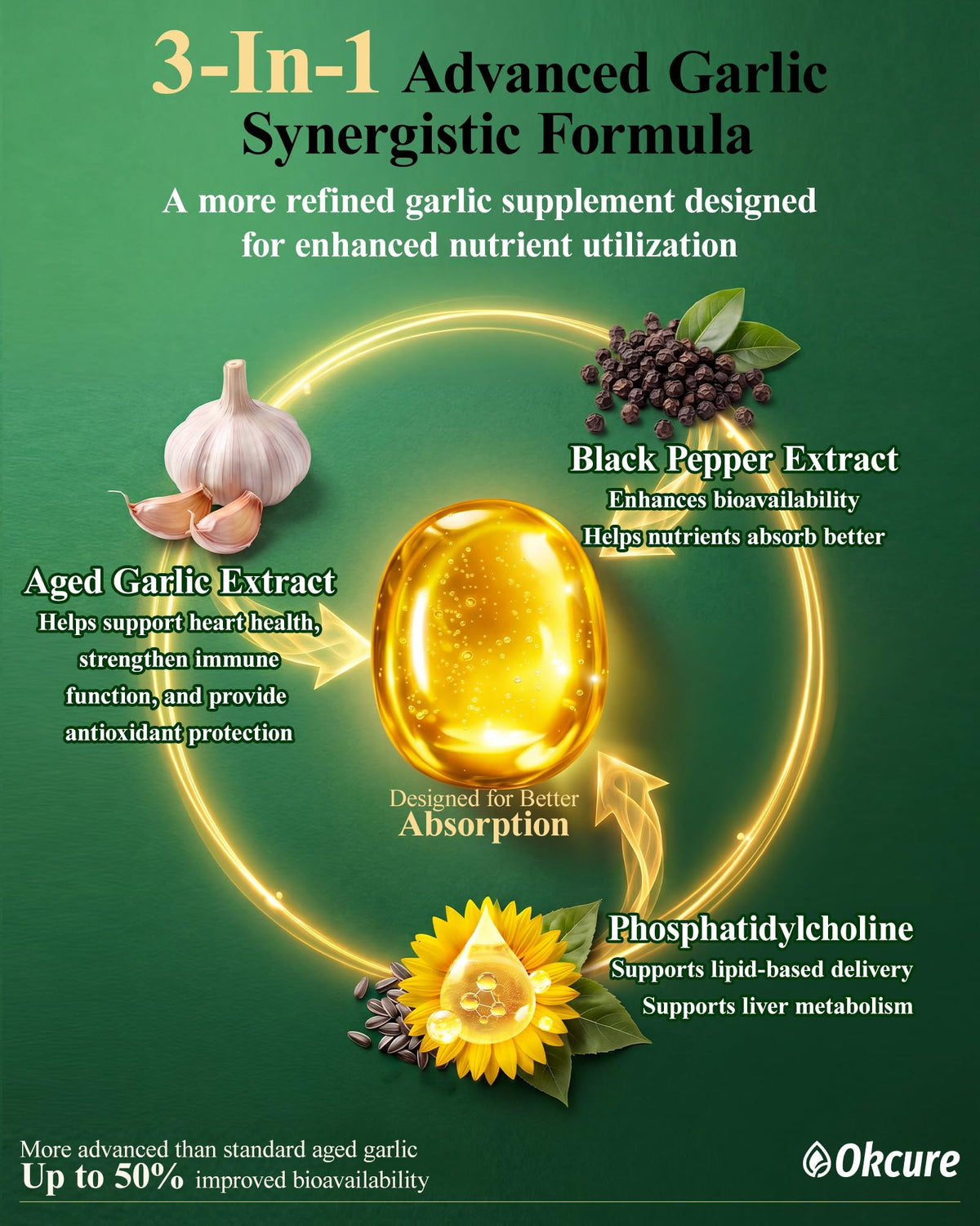 Odorless Garlic Supplement 300 Softgels N53773