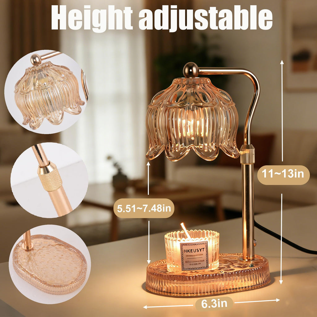 Amber Dimmable Height Adjustable Candle Warmer Lamp E765917