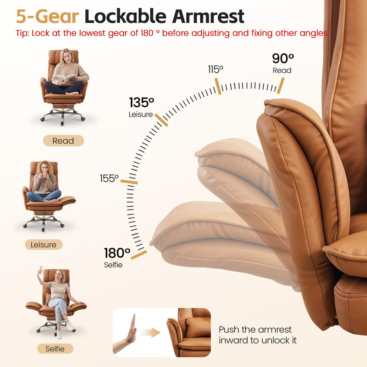 Big and Tall Office Chair with Footrest I84344