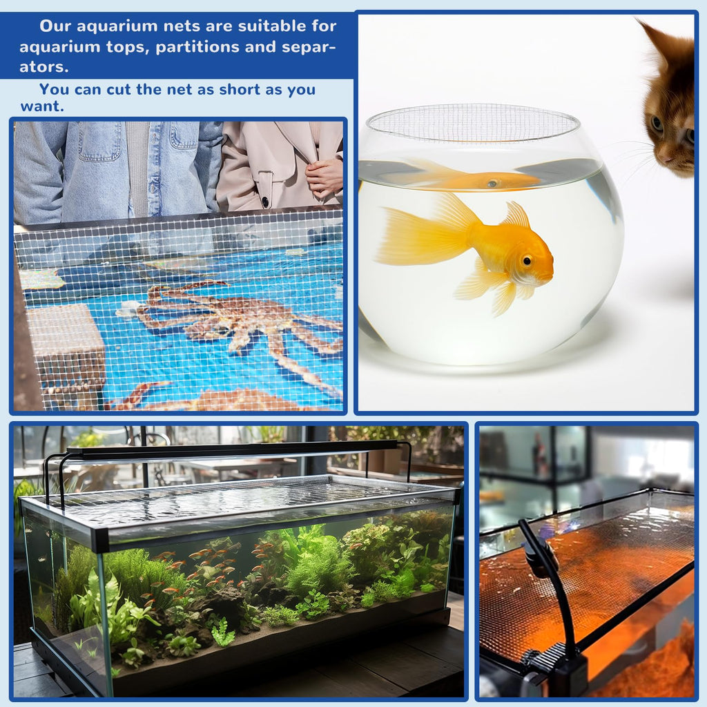 4 x 5 feet Clear Mesh Netting Aquarium Lid B8024