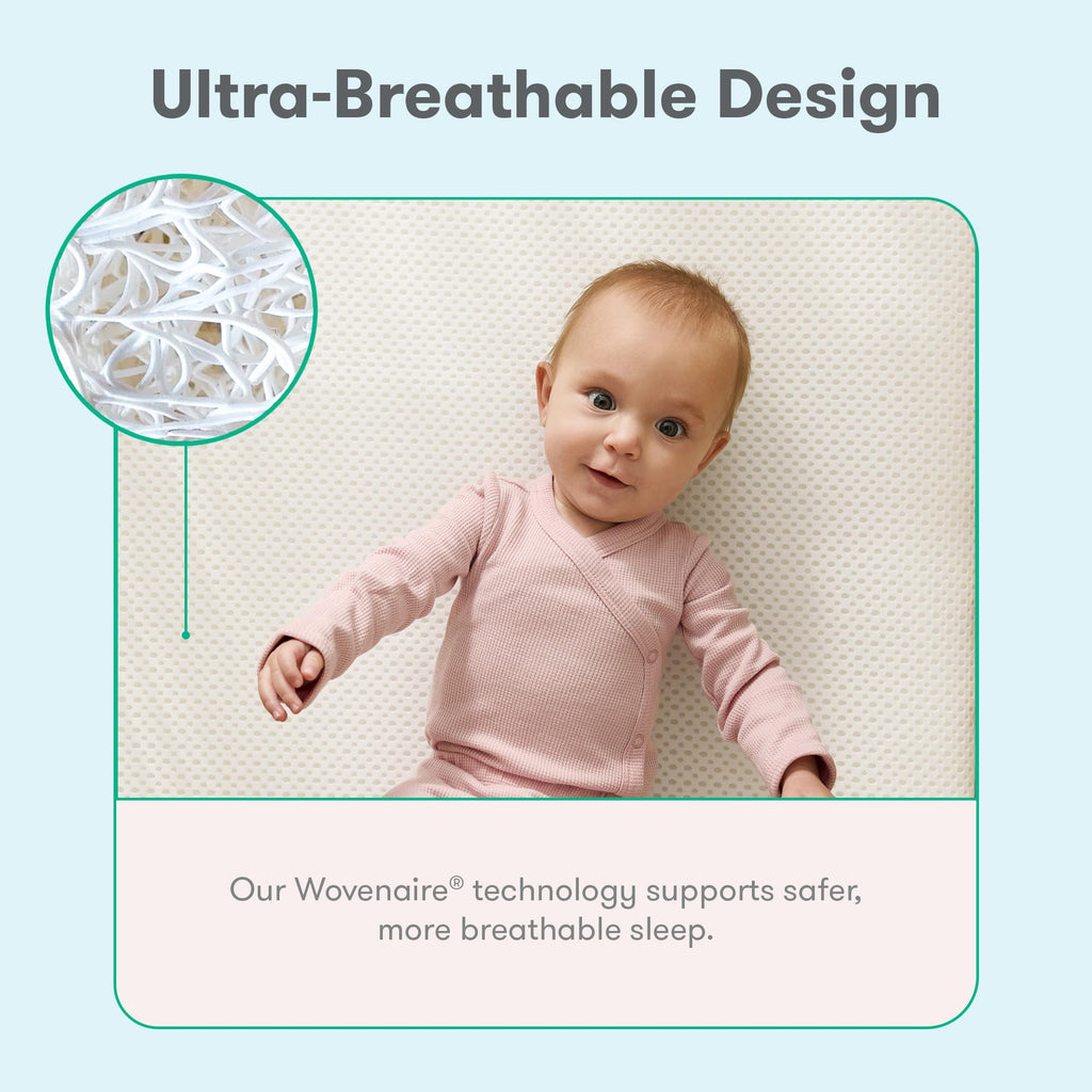 White Breathable Washable Crib Mattress K4847