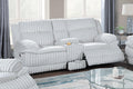 Light Gray Corduroy Manual Motion Loveseat P5617