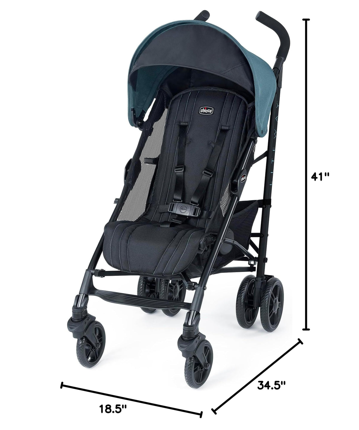 Compact Lightweight Stroller with Storage Basket O63079