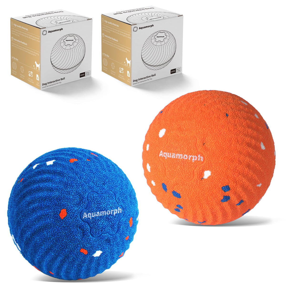 2-Pack Interactive Washable Dog Ball R122