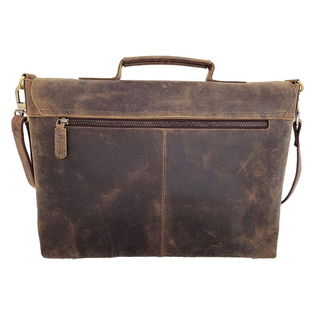 18 Inch Leather Messenger Bag W9862