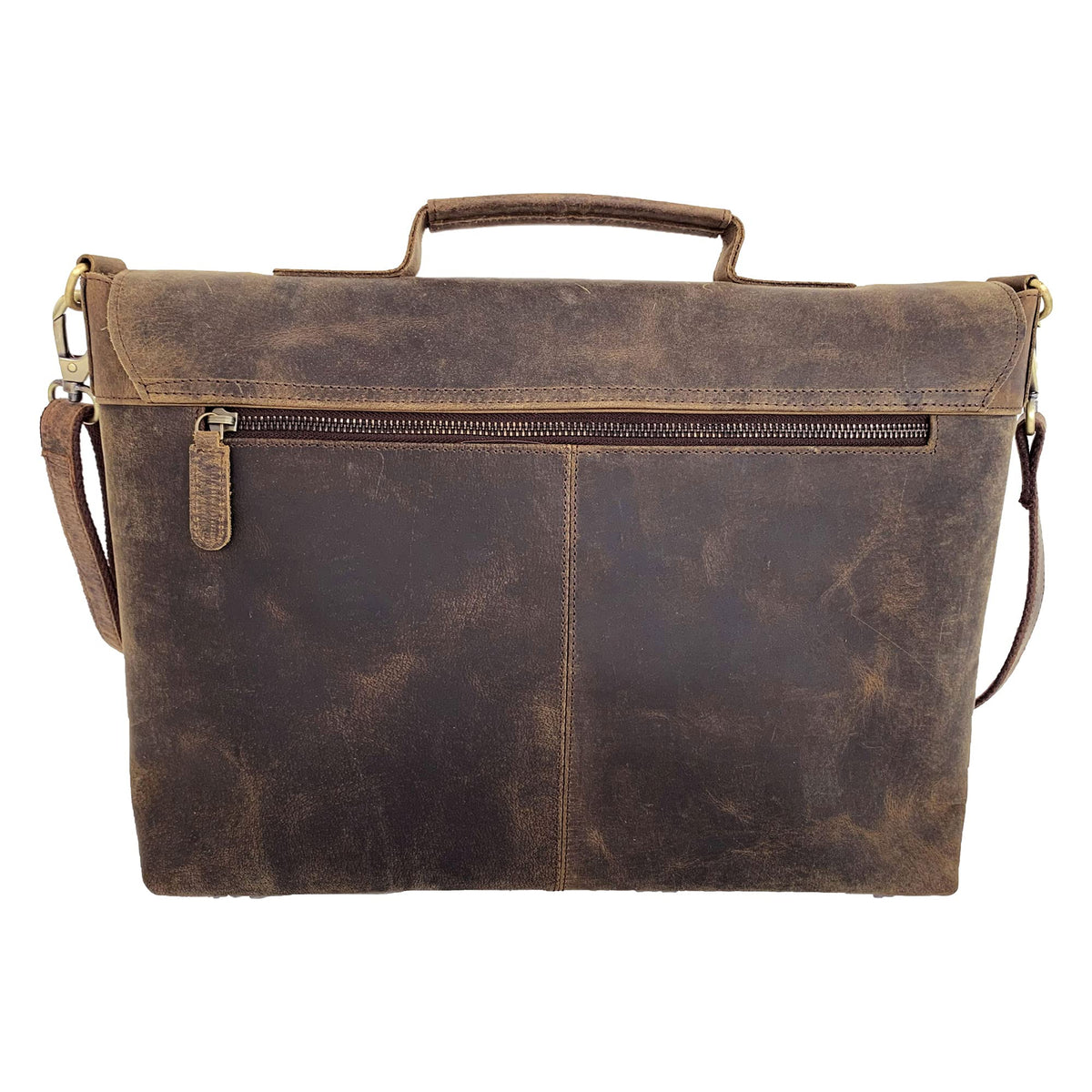 18 Inch Leather Messenger Bag W9862
