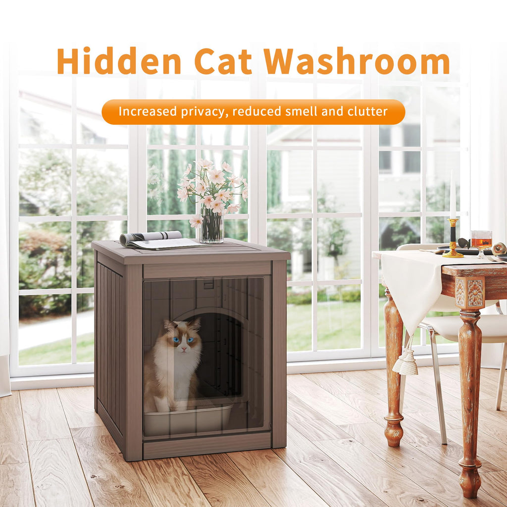 Gray Outdoor Cat House P5771