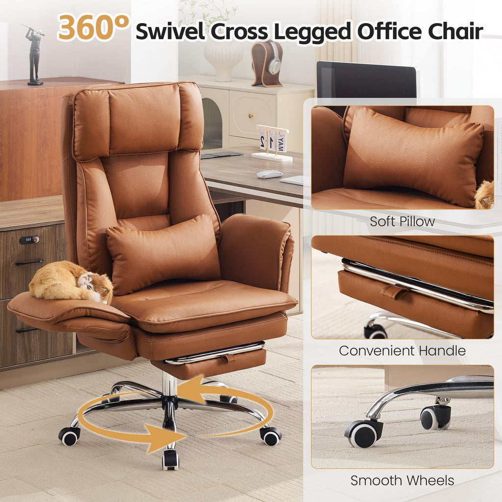Big and Tall Office Chair with Footrest I84344