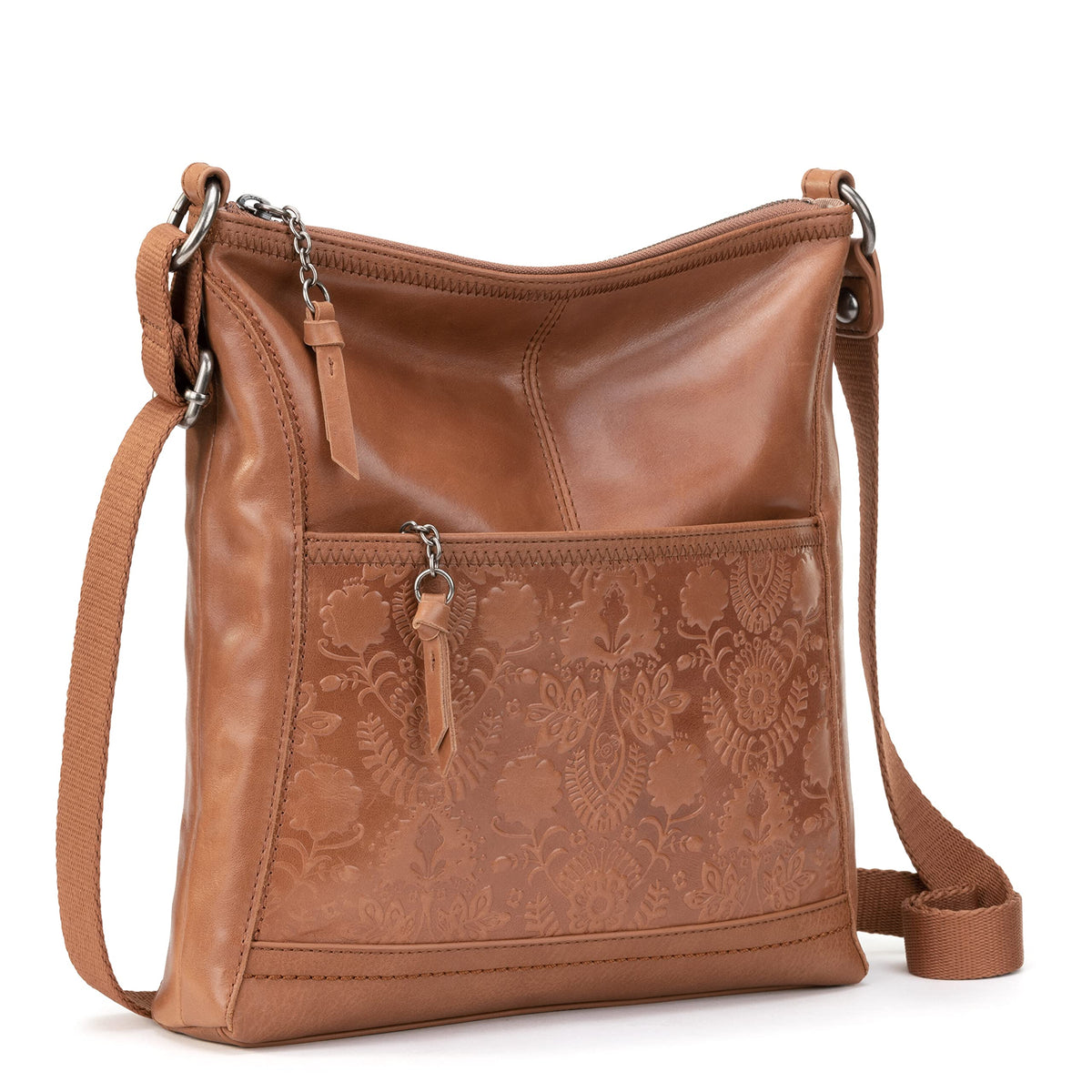 Leather Crossbody Purse with Zipper Closure K259