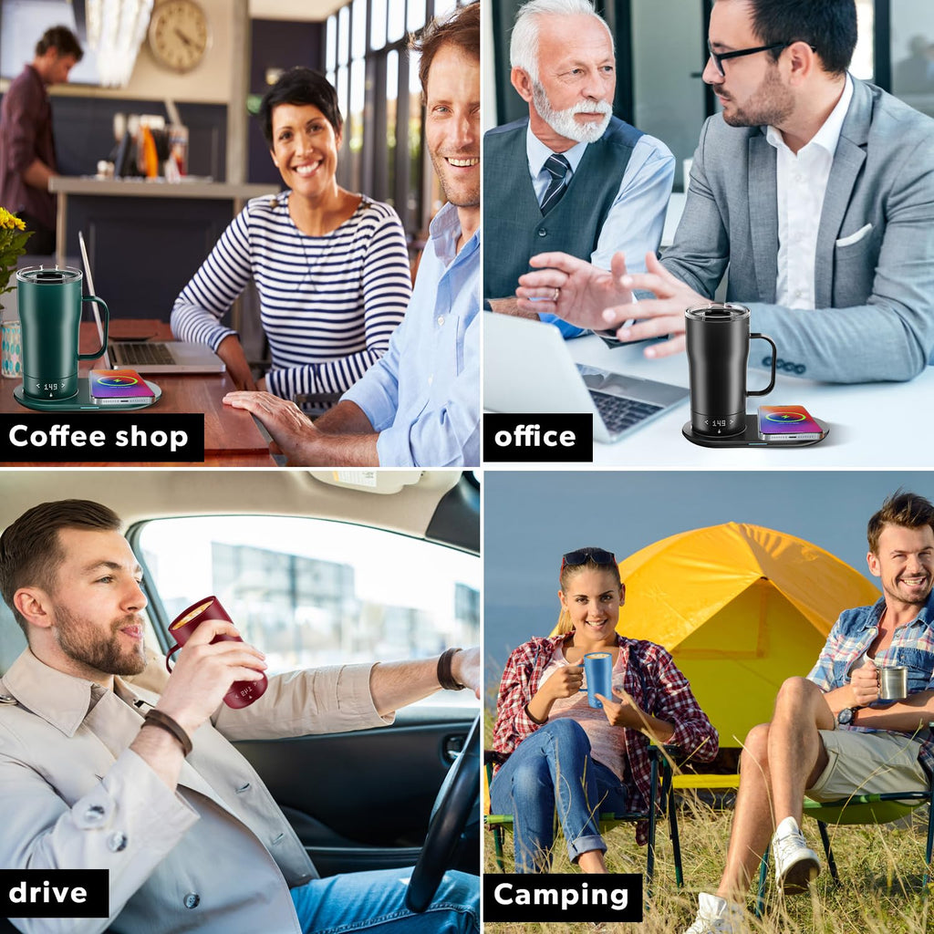 18 Oz Temperature Control App Controlled Self Heating Coffee Mug V31470