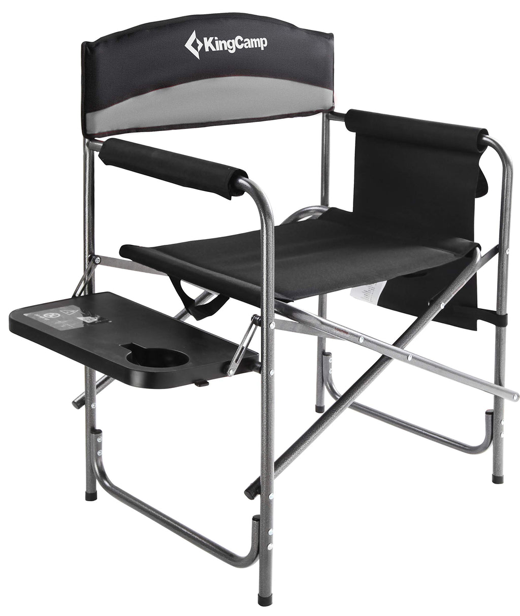 Heavy Duty Padded Folding Camping Chair with Side Table S240103