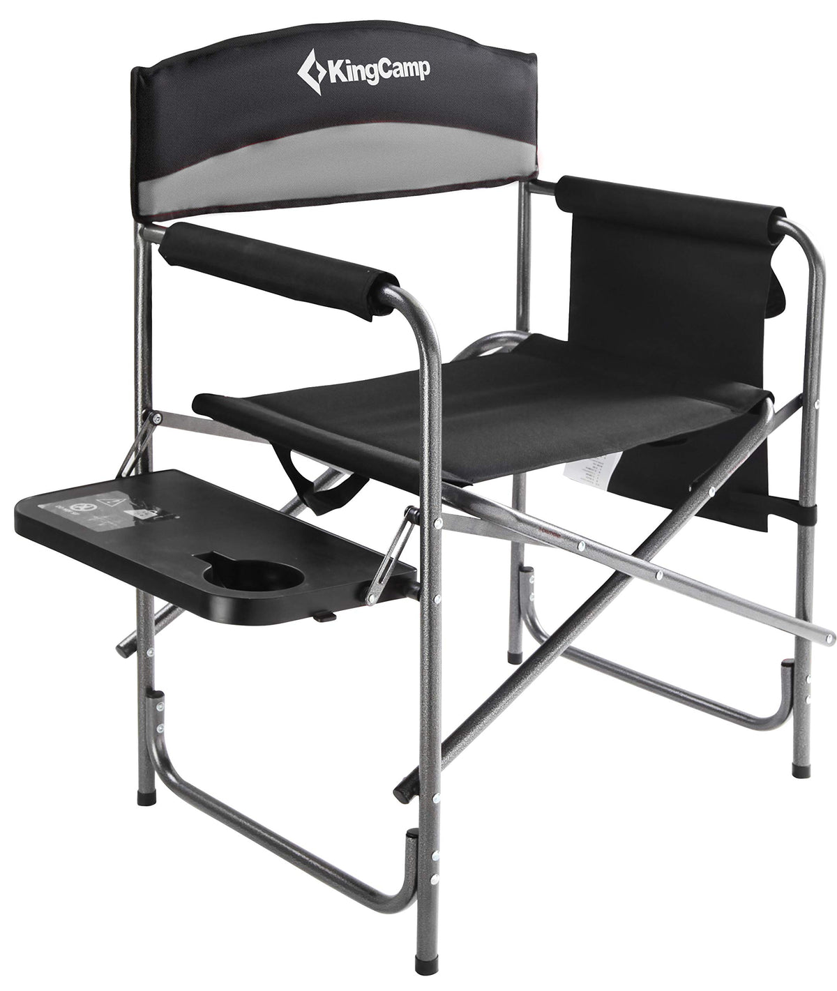Heavy Duty Padded Folding Camping Chair with Side Table S240103