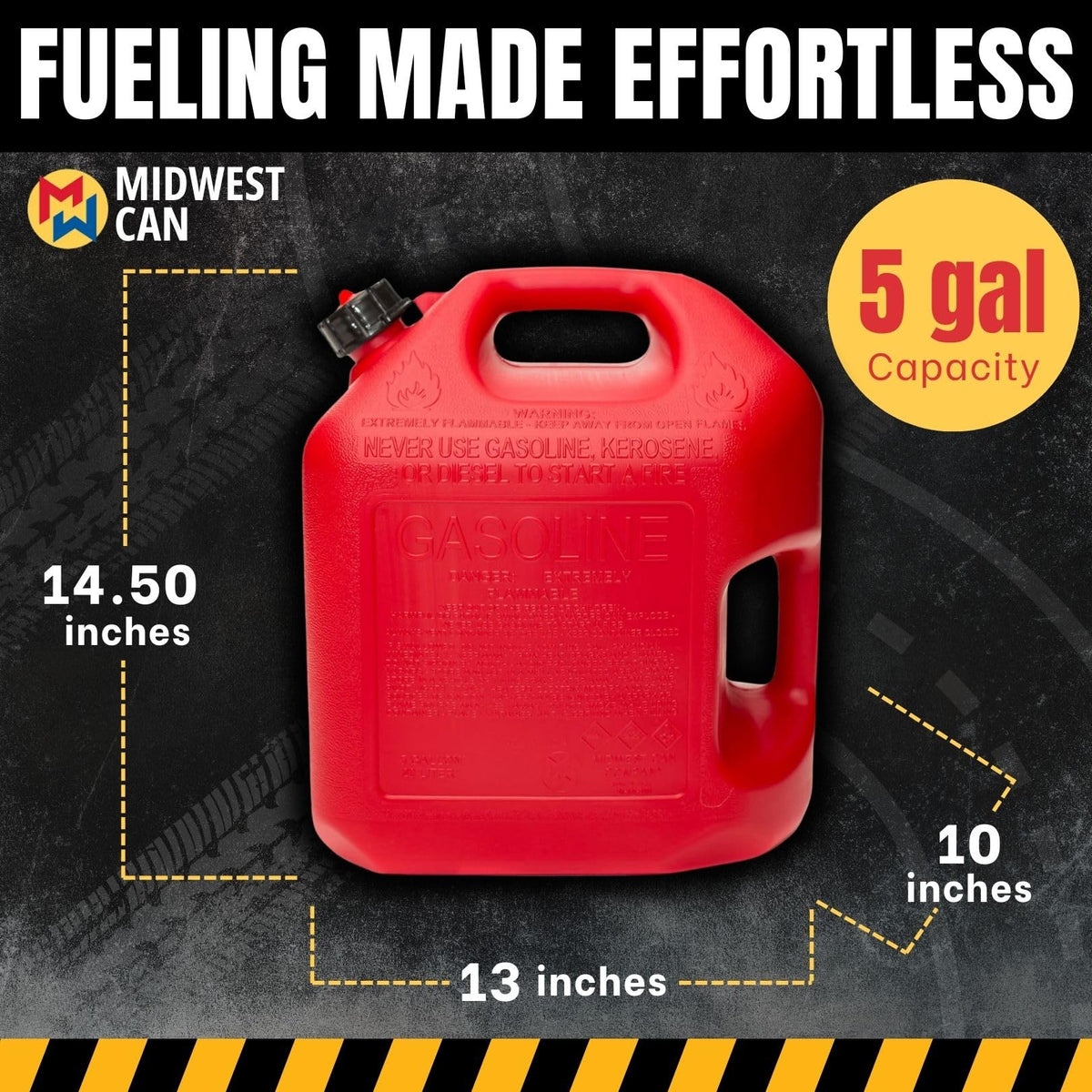 5 Gallon Gas Can Fuel Container with Spout 2 Pack Q613612