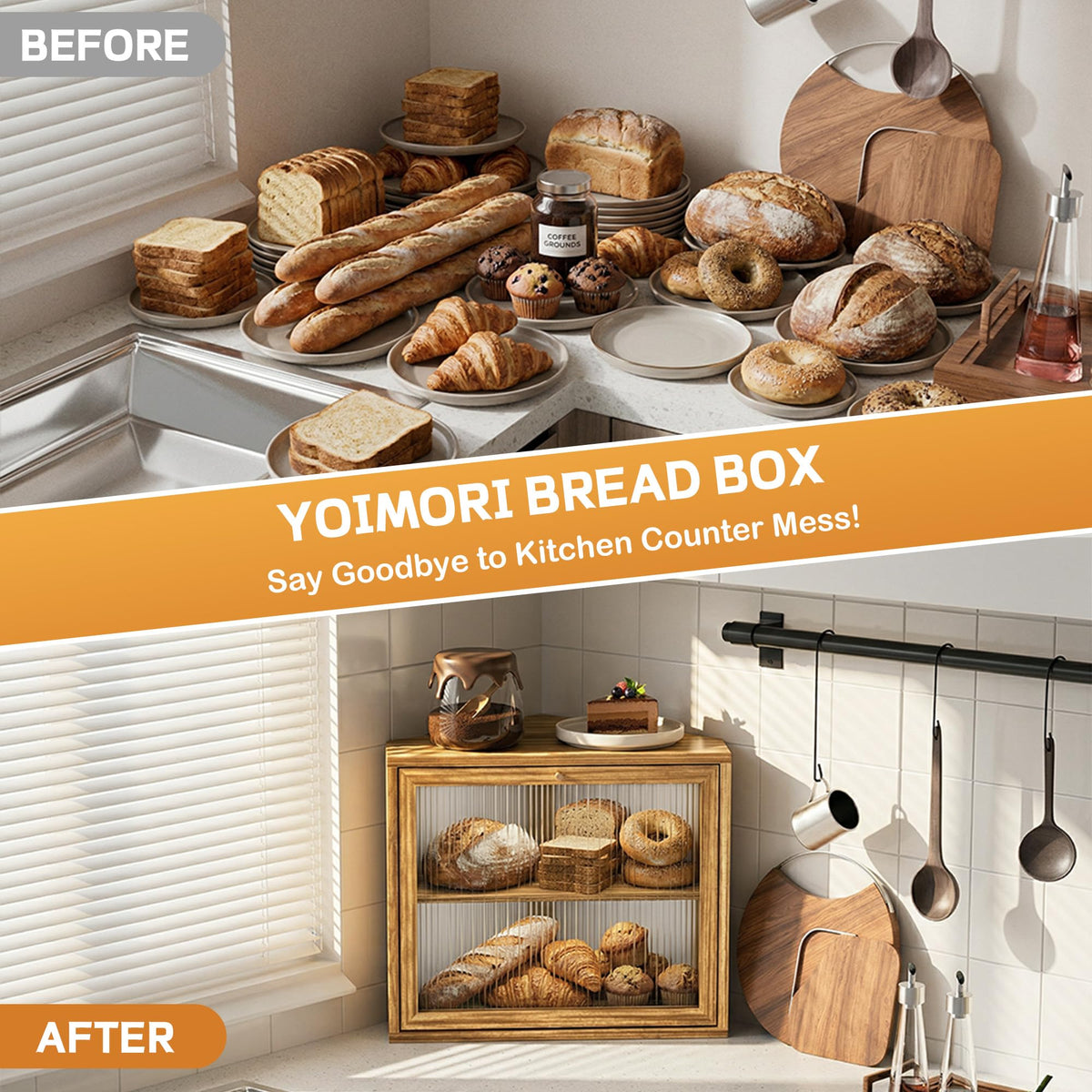 Double Layer Bread Box K3603