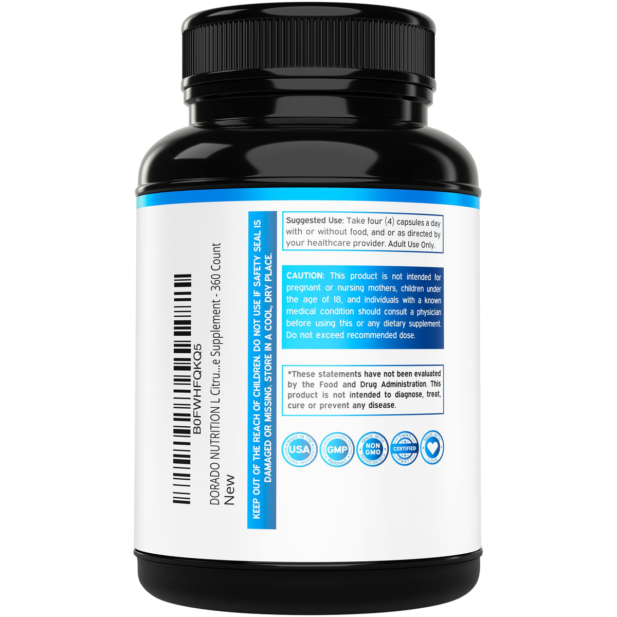 L Citrulline 3000mg 360 Capsules Vegan Non-GMO J5874