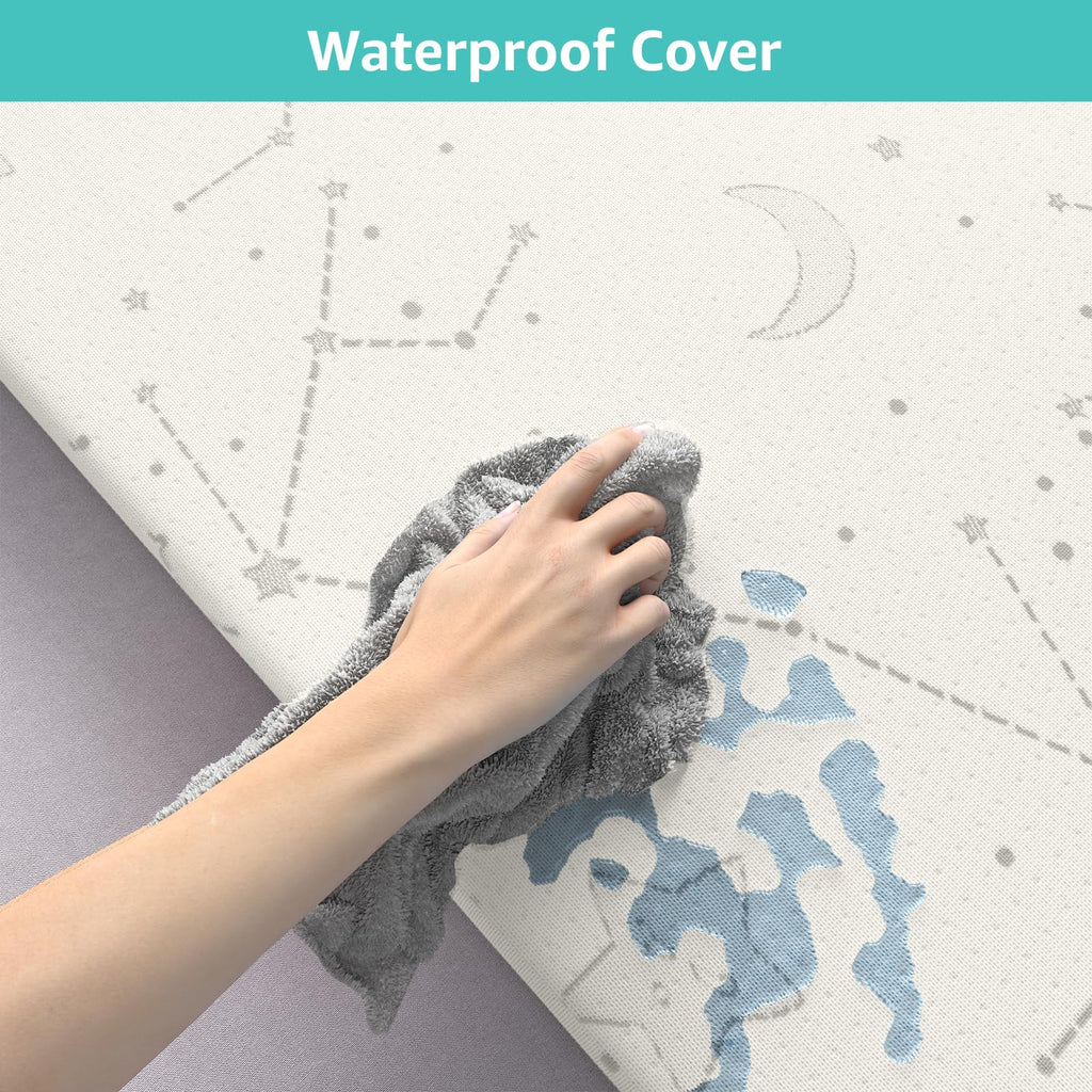 Bamboo Breathable 38x26 Waterproof Baby Mattress Topper with Strap H926776