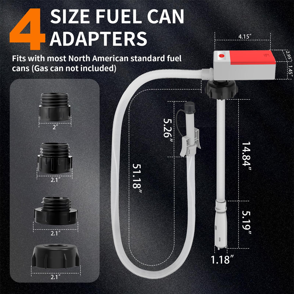 Portable Automatic Fuel Transfer Pump with Auto Stop Sensor and Hose T484771