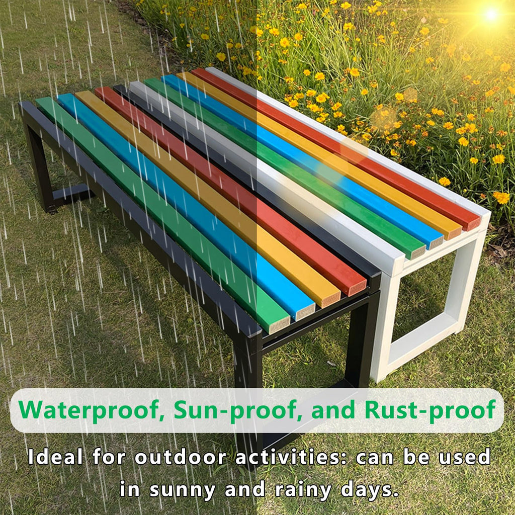 Weatherproof Metal Garden Bench 150 × 40 × 45 cm Q105