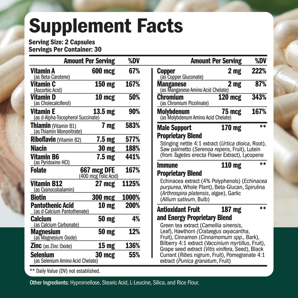 Glucosamine Chondroitin Turmeric MSM Men's Multivitamin Supplement Bundle E210