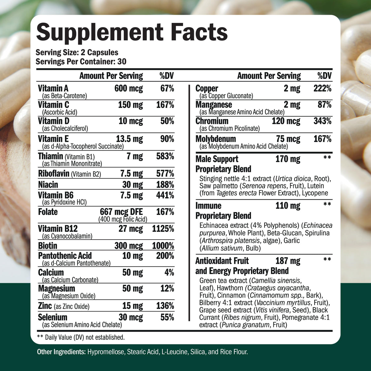 Glucosamine Chondroitin Turmeric MSM Men's Multivitamin Supplement Bundle E210